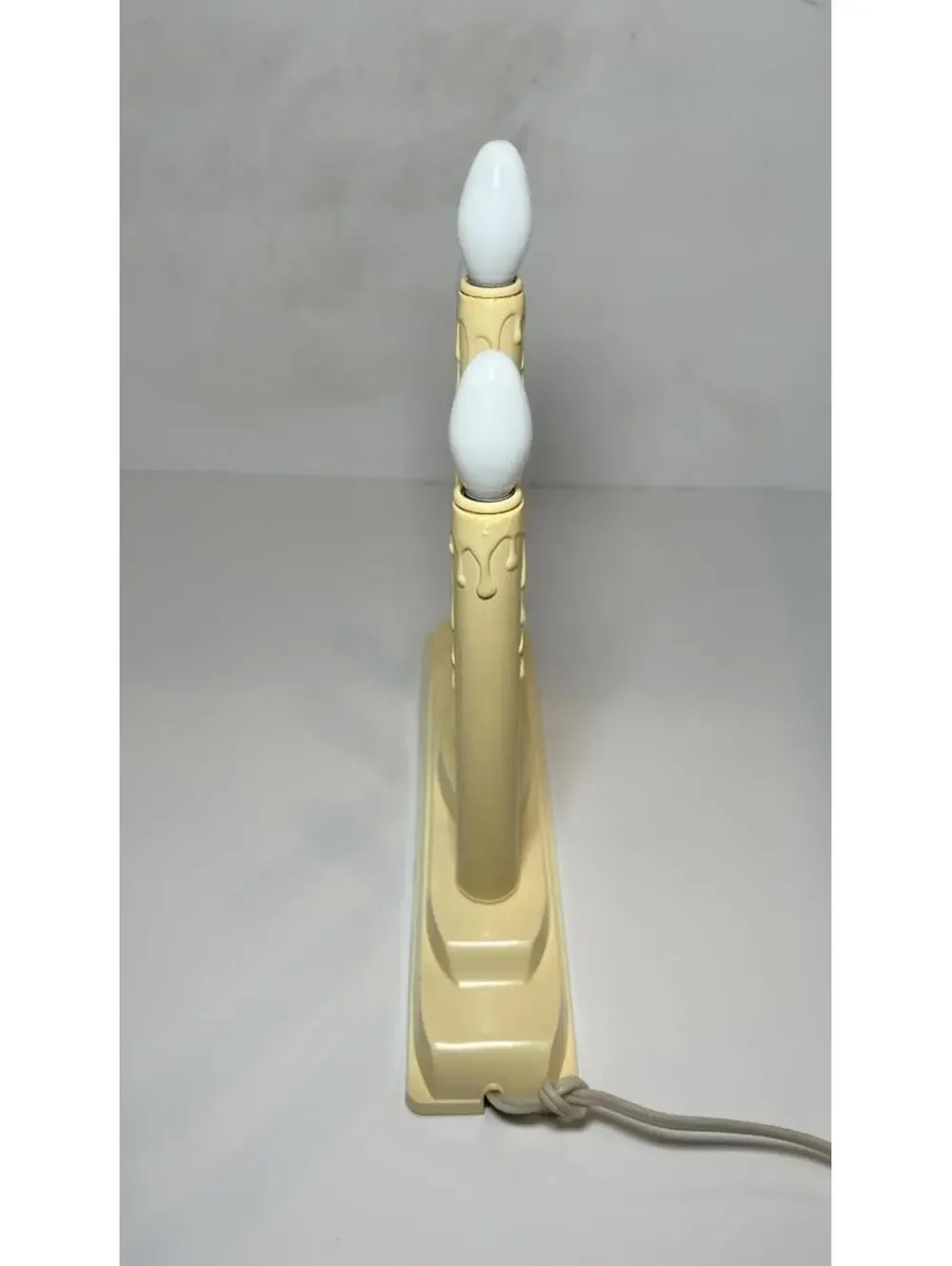 Pair Of Vintage 3-Light Candolier Electric Christmas Candle Window Candle